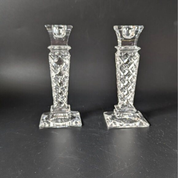 Imperial Estates Vintage Crystal Candlestick Holders Set Of 2 - Picture 7 of 16